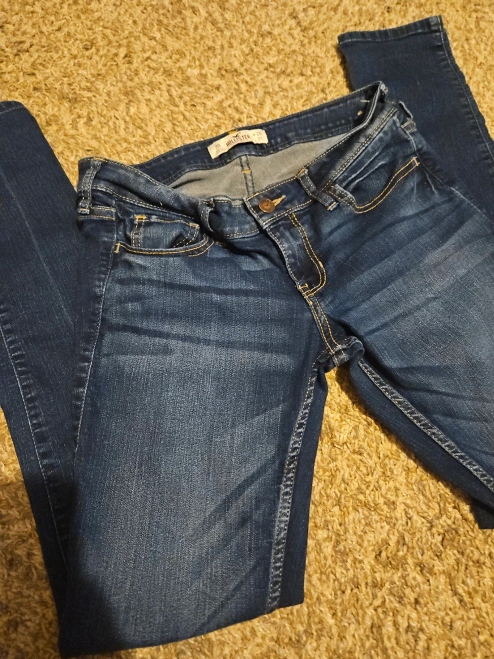 Hollister Women's Dark Blue Skinny Jeans